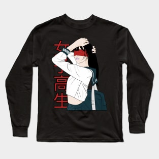 japanese high school girl Long Sleeve T-Shirt